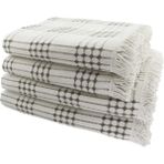 Miss Linda Home Collection %100 Pamuklu Buldan Işi Çok Renkli Çekyat Örtüsü (180*180 Cm) - 180 x 180 cm - Açık Kahverengi