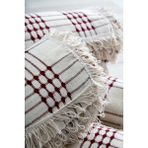 Miss Linda Home Collection %100 Pamuklu Buldan Işi Koltuk-Çekyat Örtüsü 180 x 450 cm - Mercan Kırmızı