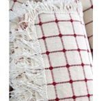 Miss Linda Home Collection %100 Pamuklu Buldan Işi Koltuk Örtüsü 180X180 cm - 180 x 180 cm - Bordo