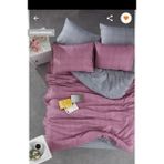 Miss Linda Home Collection Ntk8 Pamuklu Tek Kişilik Çift Taraflı Nevresim Takımı - Gül Kurusu - 160 x 220 cm