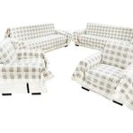 Miss Linda Home Collection Pamuklu Buldan Işi Çekyat Örtüsü En Büyük Boy Oturma Grubu Örtüsü (350'Lİ Takım) - 180 x 350 cm - Açık Kahverengi