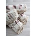 Miss Linda Home Collection Pamuklu Buldan Işi Çekyat Örtüsü En Büyük Takım (350'Lİ Takım) - 180 x 350 cm - Fuşya