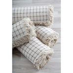 Miss Linda Home Collection Pamuklu Buldan Işi Koltuk-Çekyat Örtüsü Kareli Kahve Renk 180X300 - 180 x 300 cm - Renkli