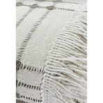 Miss Linda Home Collection Pamuklu Kareli Krem Buldan Işi Koltuk Örtüsü - 100 x 180 cm - Taş