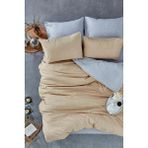 Miss Linda Home Collection Tek Kişilik Çift Taraflı Nevresim Takımı - Sütlü Kahverengi - 160 x 230 cm