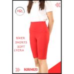 Miss Maral Biker Şort Kırmızı Yüksek Bel Iç Göstermez Esnek Yumuşak Likralı Soft Biker Basics HB4070 - 7 - 8 Yaş