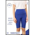 Miss Maral Biker Şort Yüksek Bel Iç Göstermez Esnek Yumuşak Likralı Soft Biker Basics Saks Mavi HB4070 - 5 - 6 Yaş