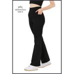 Miss Maral Kadın Siyah Ispanyol Paça Tayt Yüksek Bel Toparlayıcı Çift Cepli Bootcut HB11053 - XL