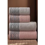 Miss Paris Home Zenra 4'lü Banyo Havlu Seti Hamam Takımı 100% Pamuk