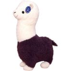 Miss Play Alpaka Peluş Oyuncak, Kuzu Bebek, Uyku Arkadaşı, Oyuncak Bebek, Yastık, Doğum Günü Hediyesi (Yurt Dışından) - Beyaz - Siyah