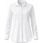 Miss Poem Kadın Beyaz Slim Fit Klasik Uzun Kollu Gömlek