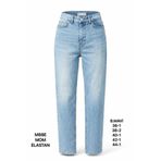 Miss Poem Kadın Buz Mavi Yüksek Bel Mom Fit Jean Pantolon