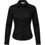 Miss Poem Kadın Siyah Slim Fit Kol Düğme Detaylı Gömlek