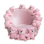 Miss Worble Teddy Bears Kids Pofuduk Pembe Berjer Koltuk
