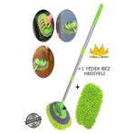 MissClean ( +1 YEDEK BEZ HEDİYELİ ) Çok Fonksiyonlu Mikrofiber Araba Yıkama Fırçası Teleskopik Uzun Saplı