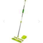 Missclean Mikrofiber Mop Takımı Yer Fayans Duvar Yüzey Temizlik 125 cm Uzunlukta Yedek Bez ile - Yeşil