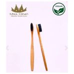 Missclean Vegan Bambu Diş Fırçası Orta Sertlikte 2 Adet %100 Bioçözünür Naturel Saplı Doğal