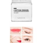 MISSHA %100 Saf Pamuklu Çift Taraflı Cotton Swabs 300 Adet Temizleme Mendilleri