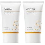 MISSHA Yağlanma Eğilimi Gösteren Ciltler İçin Mat Bitişli Güneş Kremi All Around Safe Block Cotton Sun (2 paketi)