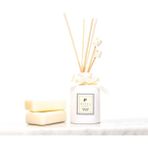 Missi 110 ml Ekru Şişe Bambu Çubuklu Beyaz Sabun Banyo Kokusu