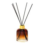 MİSSİ 130 ml Degrade Kahverengi Cam Şişe Bambu Çubuklu Oud Vanilya Oda Kokusu