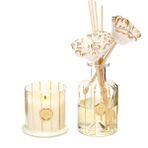Missi 200 ml Gold Boyalı Cam Şişe Oud Vanilya Oda Kokusu ve Mum Seti - 1