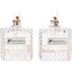 Missi 2li Dark Amber Kokulu Kristal Cam Şişe Kandil Seti ( 2X100 Ml) - Renkli - 2 Adet