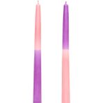 Missi 2li Pembe-Mor Konik Şamdan Mum Seti