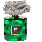 Missi 500 ml Yeşil Leopar Desenli Cam Şişe Seramik Taşlı Black Vanilya Oda Kokusu