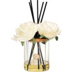 Missi Golden Bloom Oud Vanilya Çubuklu Oda Kokusu-Üfleme Cam&beyaz Gül Tasarım - 1