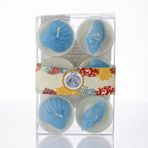 MİSSİ MARİN 6LI DEKORLU OCEAN KOKULU MAVİ TEALIGHT MUM SETİ