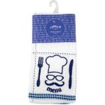 Missi Mavi Nakışlı Mutfak Havlusu 30x45 cm - Çiçek