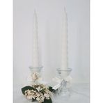 MİSSİ WEDDING 2Lİ BEYAZ BURGULU ŞAMDAN MUM SETİ