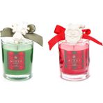Missi Yılbaşı Aroması-Amber Wood Kokulu Vegan Mum Seti - Kırmızı - 1