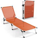Missidea Alüminyum Katlanır ve Taşınır Şezlong Orange