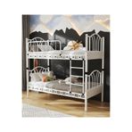 MISSIDEA Bella Vintage Esintili Lüks Metal Ranza Beyaz 90X200