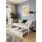 Missidea Kamelya Daybed Yavrulu Beyaz Karyola 90X190 cm - 90 x 190 cm