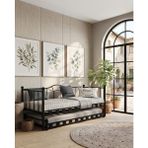 Missidea Kamelya Daybed Yavrulu Siyah Karyola 90X190 cm - 90 x 190 cm