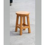 Missidea Masif Ahşap Tabure 30X45 cm – Doğal, El Işçiliği, Modern Dekoratif Tabure - Renk