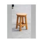 Missidea Masif Ahşap Tabure 30x45 cm – Doğal, El İşçiliği, Modern Dekoratif Tabure