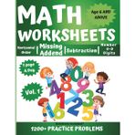 Missing Addend Subtraction Worksheet for Kids | Vol. 1 | 1-Digit Horizontal order Problems (0–9) | Ages 6+: Math Drills | Practice Subtraction with ... (Missing Addend Math Workbook – Subtraction)