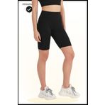 missmaral Kadın Siyah Yüksek Bel Toparlayıcı Tayt Kısa Spor Şort Deniz > Havuz > Spor Biker Shorts 1070