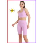 missmaral Kadın Takım Toparlayıcı Kısa Şort Tayt Ve Spor Büstiyer Lila Rengi Yeni Sezon Activewear 13070