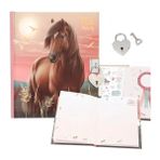 Missmelody Kilitli Günlük ve Çıkartma - Karışık Çok Renkli - 16x19x3 cm - Defter