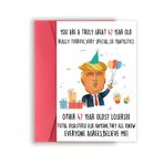 Missonemi Komik Trump Kadınlar Erkekler için 47. Doğum Günü Kartı, Harika 47. Doğum Günü Hediyeleri Baba Anne, Onun için Eşsiz 47. Doğum Günü Süslemeleri, Koca Karı için 47 Yaşındaki Doğum Günü Kartı