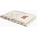 Missoni Graffiti Plaid Throw, Zigzag ve Chevron Desenli Yün Battaniye - Bej - 135 x 150 cm