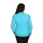 missrose Kadın Büyük Beden Jessica Kumaş Sifon Kol Dantel Manşet Uzun Kol Bluz MİNT 44