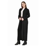 MISSRUBA Kadın Siyah Fitilli Uzun Hırka - FH0001