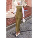 Missvalle Kemerli Yelek Pantolon Takım Haki 19250