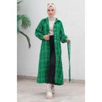 Missvalle Missvalle Düğmeli Kaşe Kaban Yeşil 19600 - 42